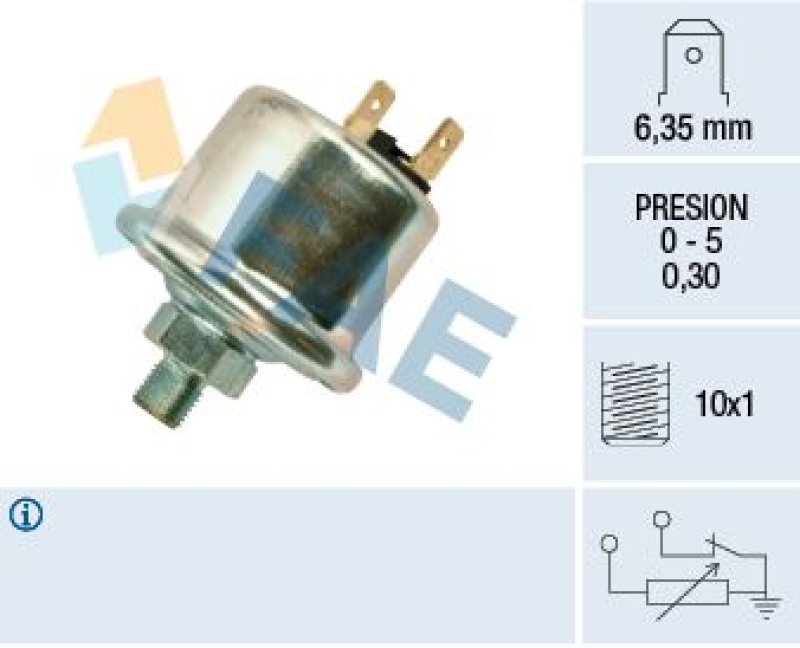 FAE Sender Unit, oil pressure