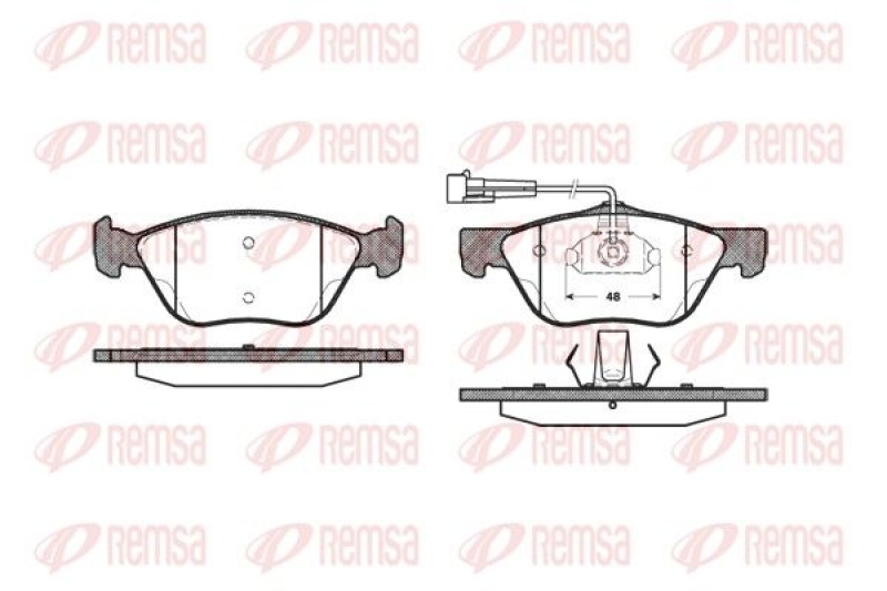 REMSA Brake Pad Set, disc brake