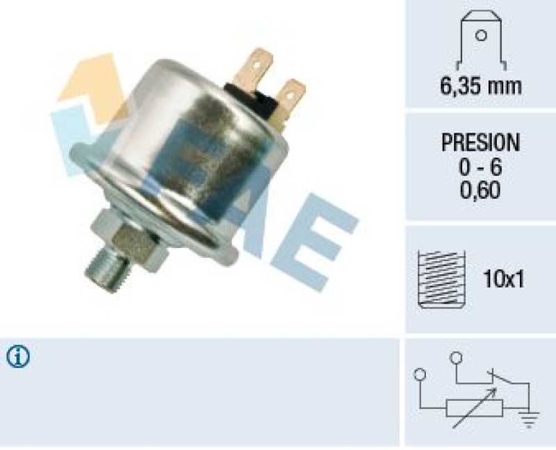 FAE Sender Unit, oil pressure