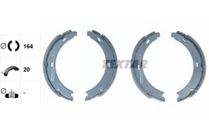 TEXTAR Brake Shoe Set, parking brake