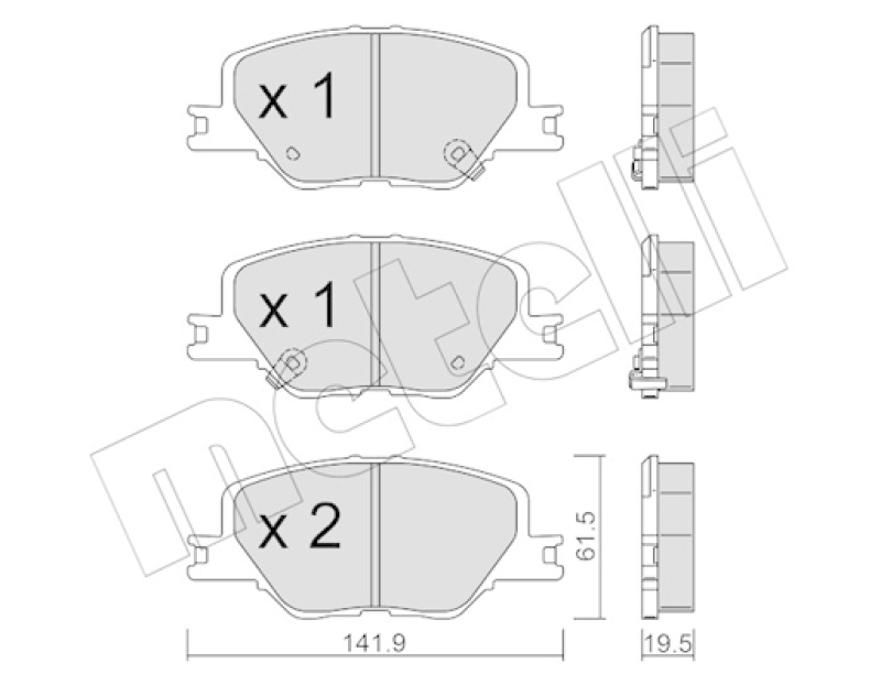 METELLI Brake Pad Set, disc brake