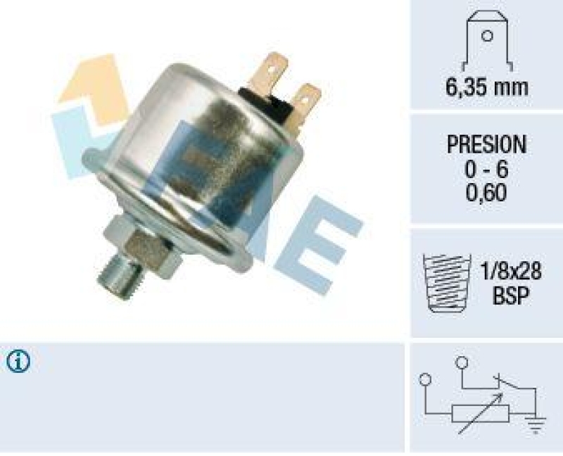 FAE Sender Unit, oil pressure