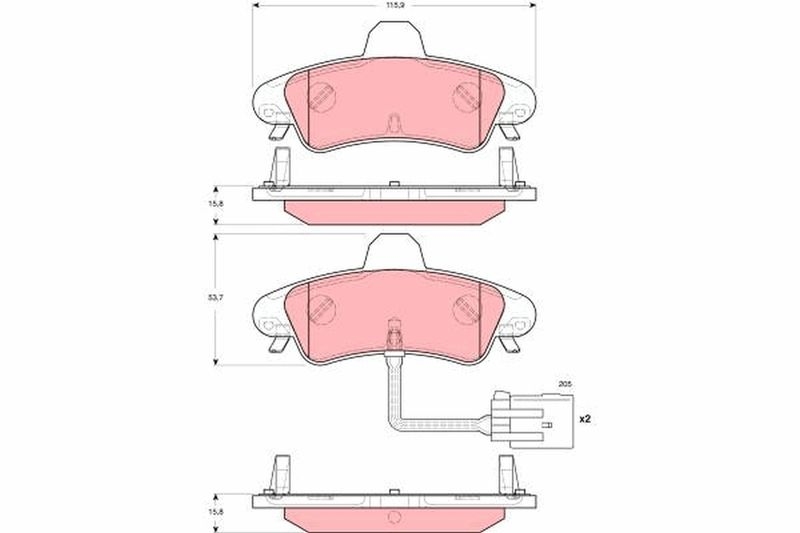 TRW Brake Pad Set, disc brake