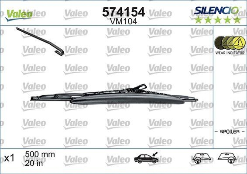 VALEO Wiper Blade SILENCIO CONVENTIONAL SINGLE