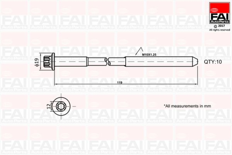 FAI AutoParts Zylinderkopfschraubensatz