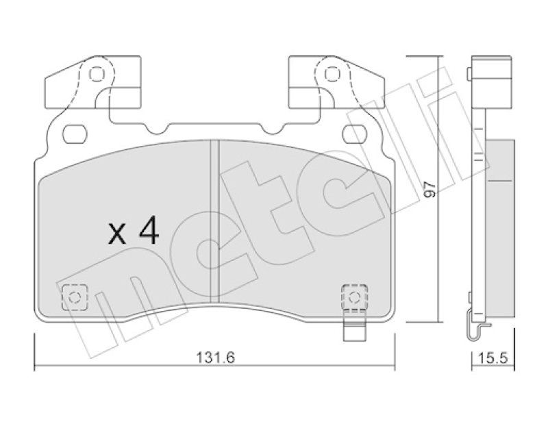 METELLI Brake Pad Set, disc brake