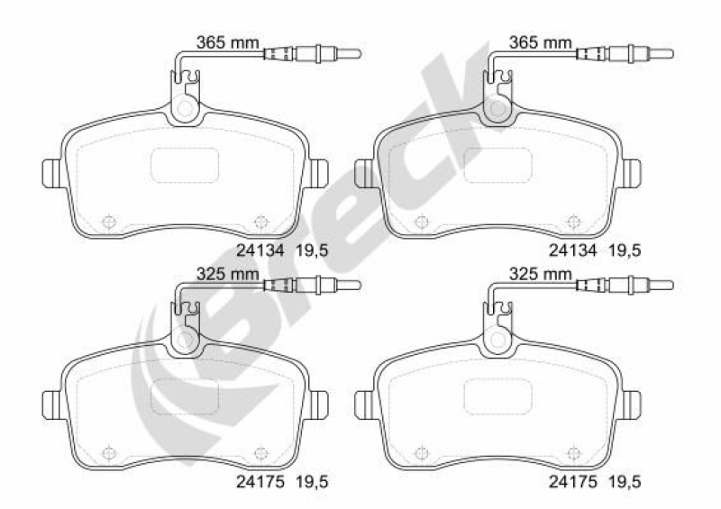 BRECK Brake Pad Set, disc brake