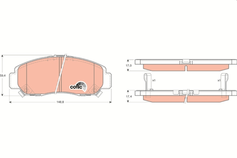 TRW Brake Pad Set, disc brake COTEC