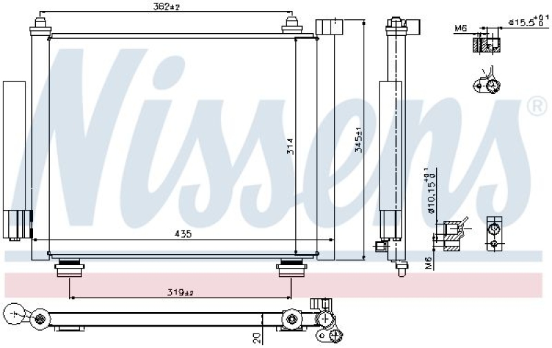 NISSENS Condenser, air conditioning