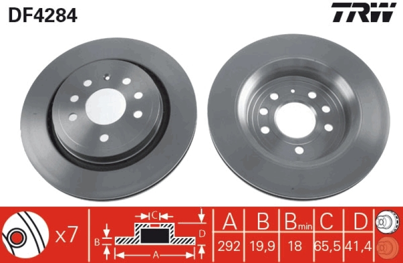 2x TRW Bremsscheibe