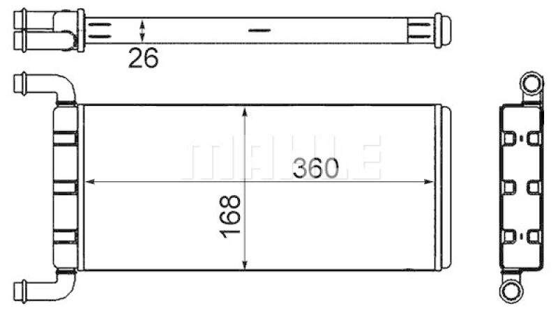 MAHLE Heat Exchanger, interior heating BEHR