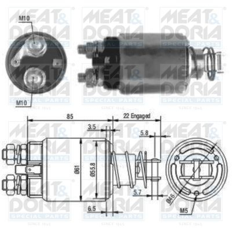 MEAT & DORIA Solenoid Switch, starter