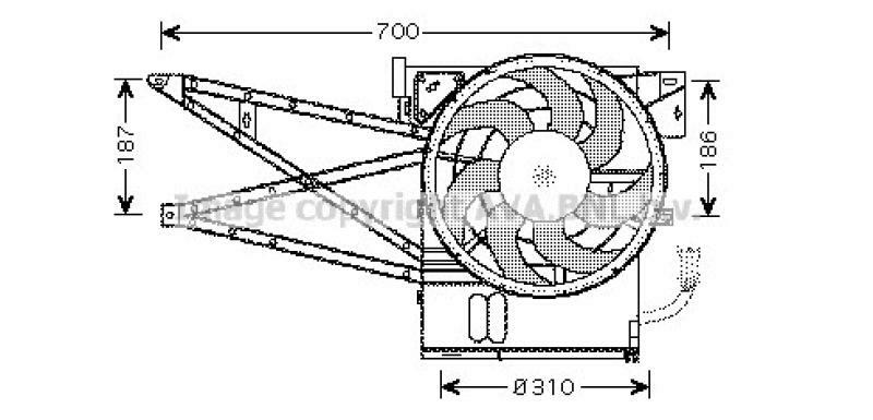 AVA QUALITY COOLING Fan, radiator