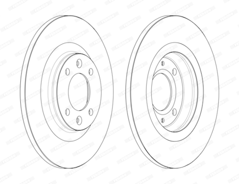 2x FERODO Bremsscheibe PREMIER