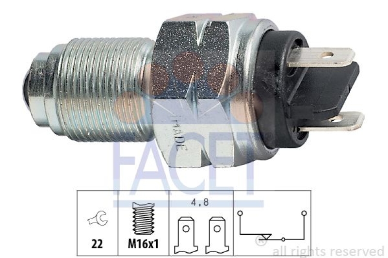 FACET Switch, reverse light Made in Italy - OE Equivalent