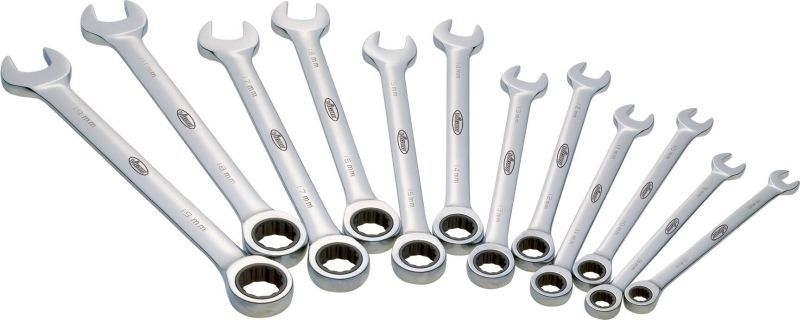 VIGOR Ratchet Ring Open-ended Spanner Set