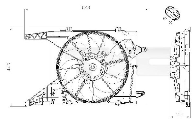 Fan, radiator