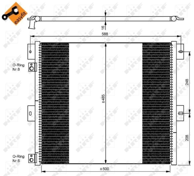 NRF Condenser, air conditioning EASY FIT