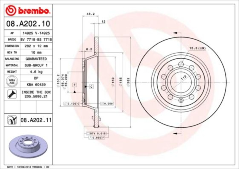 BREMBO BREMSSCHEIBEN + BREMBO BREMSBELÄGE