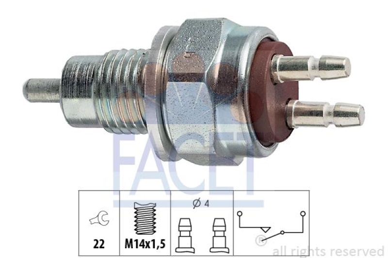 FACET Switch, reverse light Made in Italy - OE Equivalent