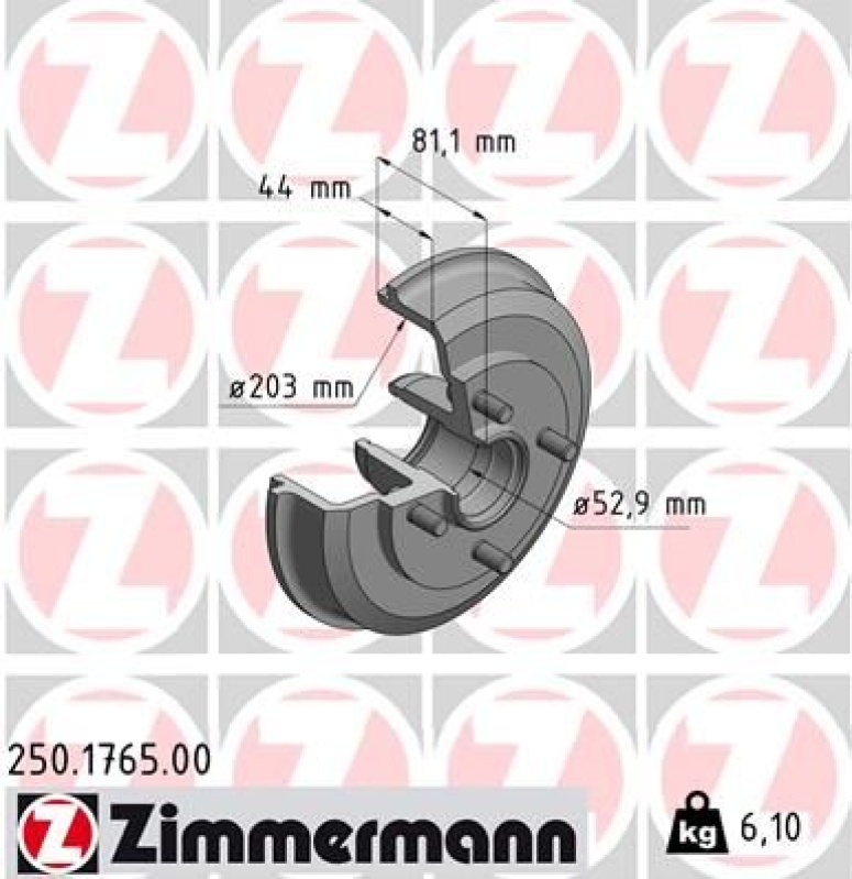 2x ZIMMERMANN Brake Drum