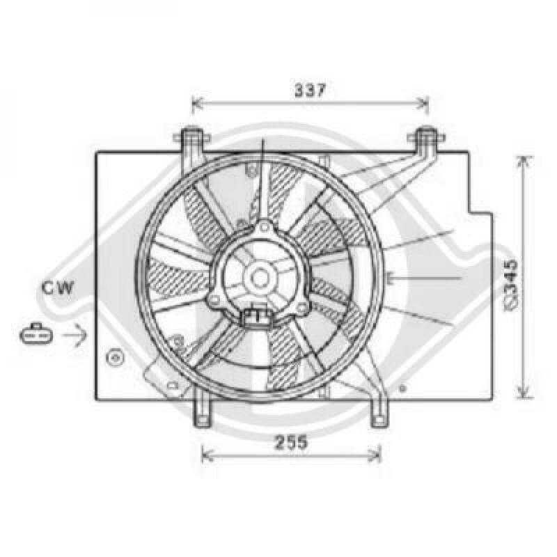 DIEDERICHS Fan, radiator DIEDERICHS Climate