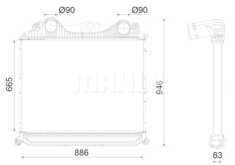 MAHLE Intercooler, charger
