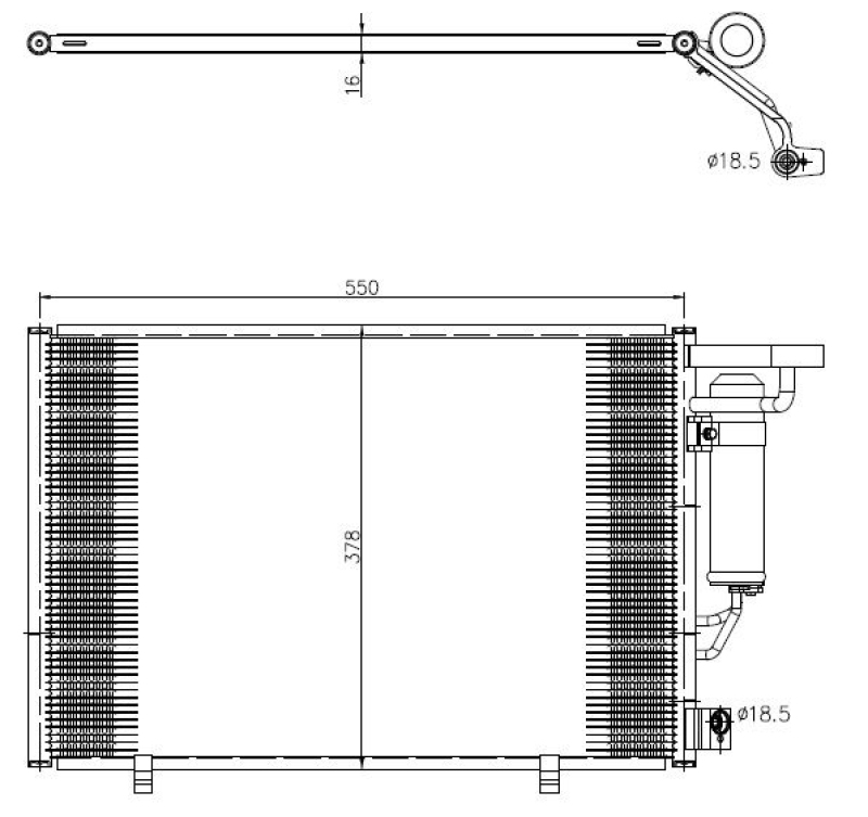 NRF Condenser, air conditioning EASY FIT