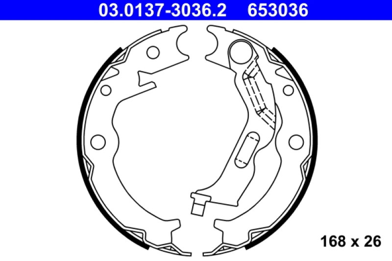 ATE Brake Shoe Set, parking brake