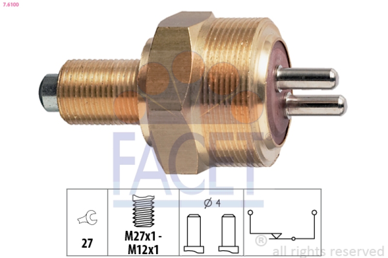 FACET Schalter, Rückfahrleuchte Made in Italy - OE Equivalent