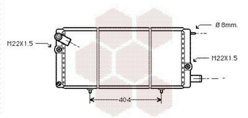 VAN WEZEL Radiator, engine cooling