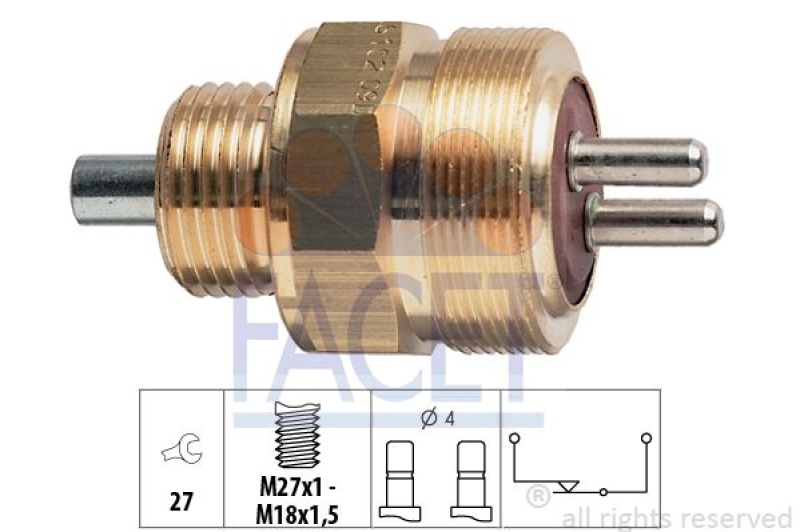 FACET Switch, reverse light Made in Italy - OE Equivalent