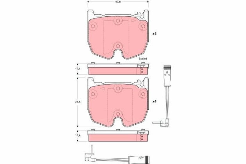 TRW Brake Pad Set, disc brake