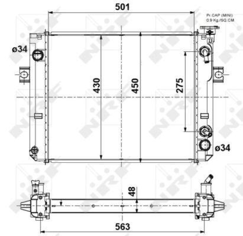 NRF Radiator, engine cooling