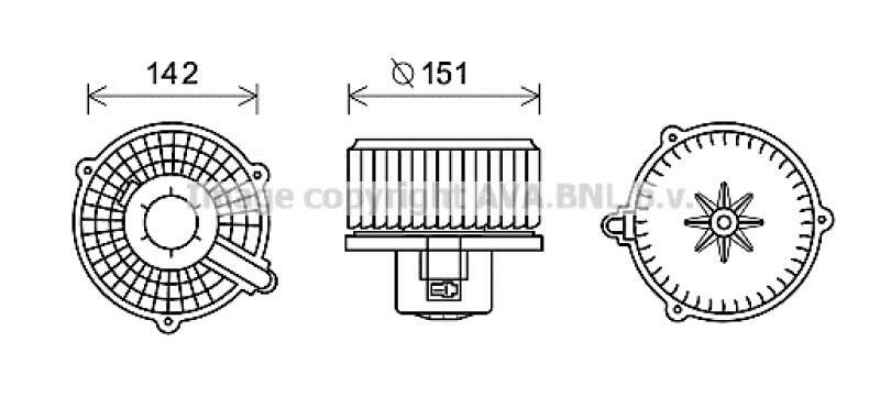 AVA QUALITY COOLING Electric Motor, interior blower