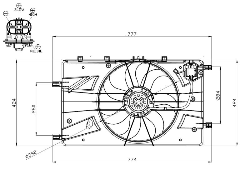 NRF Fan, engine cooling