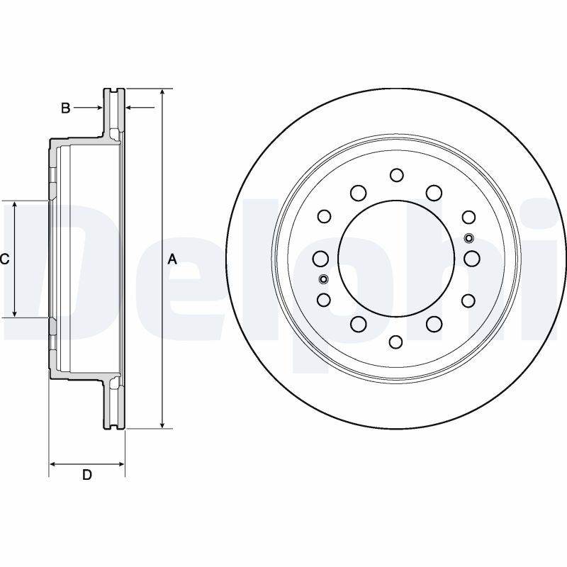 2x DELPHI Bremsscheibe