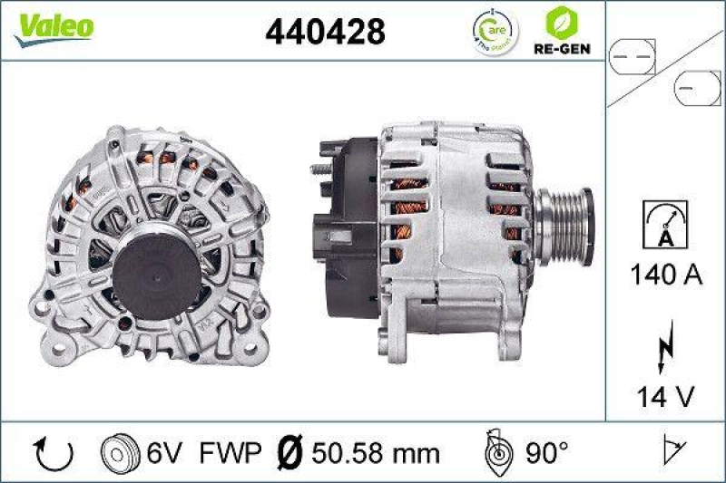 VALEO Alternator VALEO RE-GEN REMANUFACTURED