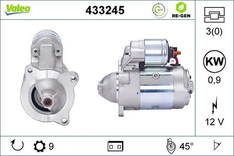 VALEO Starter VALEO RE-GEN REMANUFACTURED