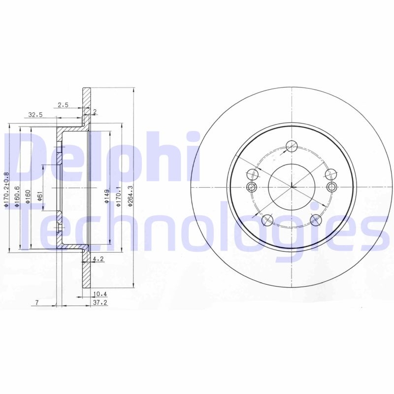 2x DELPHI Bremsscheibe