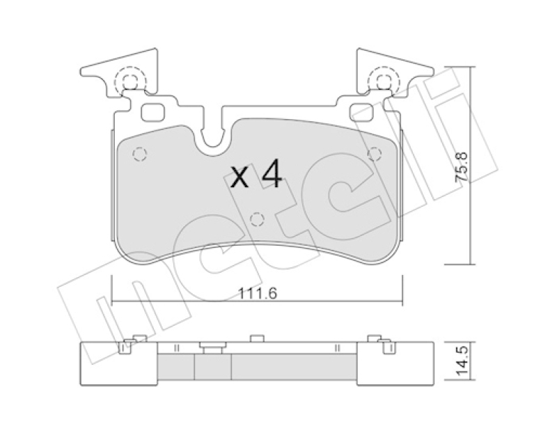 METELLI Brake Pad Set, disc brake