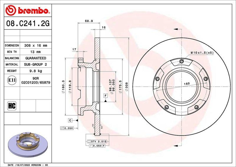 BREMBO Bremsensatz, Scheibenbremse BEYOND LINE - Greenance