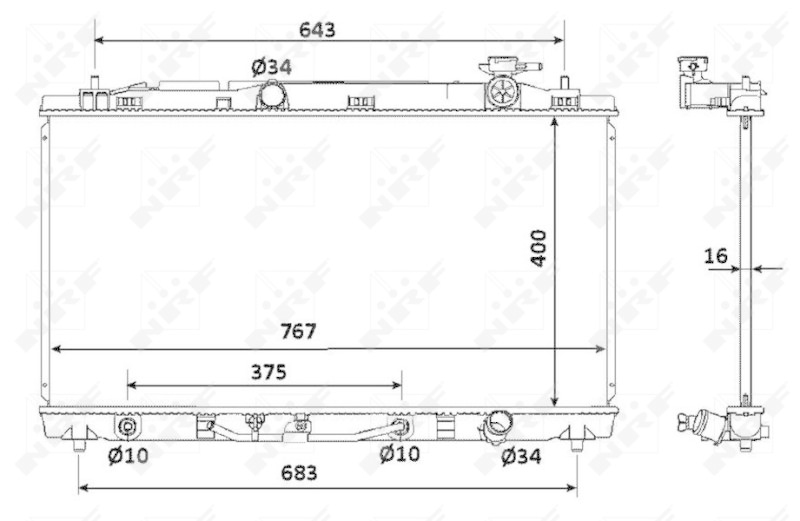 NRF Radiator, engine cooling