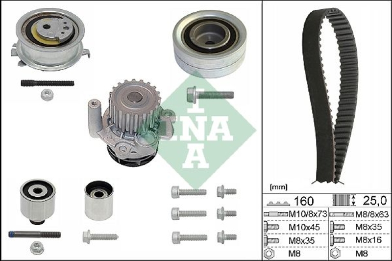 Schaeffler INA Wasserpumpe + Zahnriemensatz