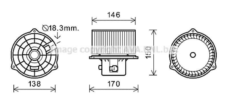 AVA QUALITY COOLING Elektromotor, Innenraumgebläse