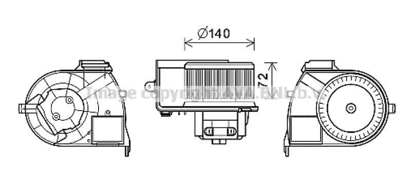 AVA QUALITY COOLING Elektromotor, Innenraumgebläse