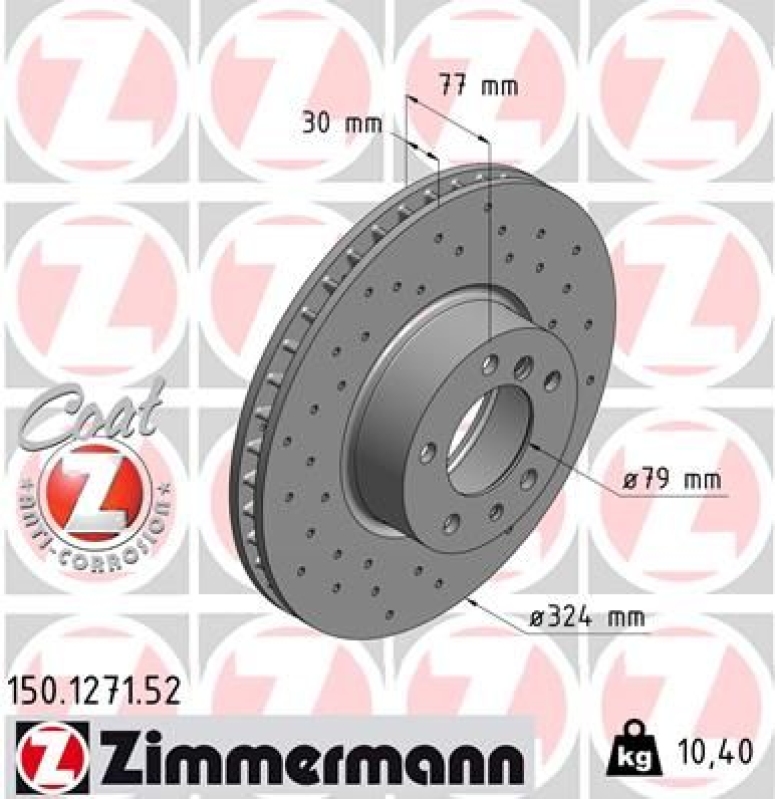 2x ZIMMERMANN Bremsscheibe SPORT COAT Z