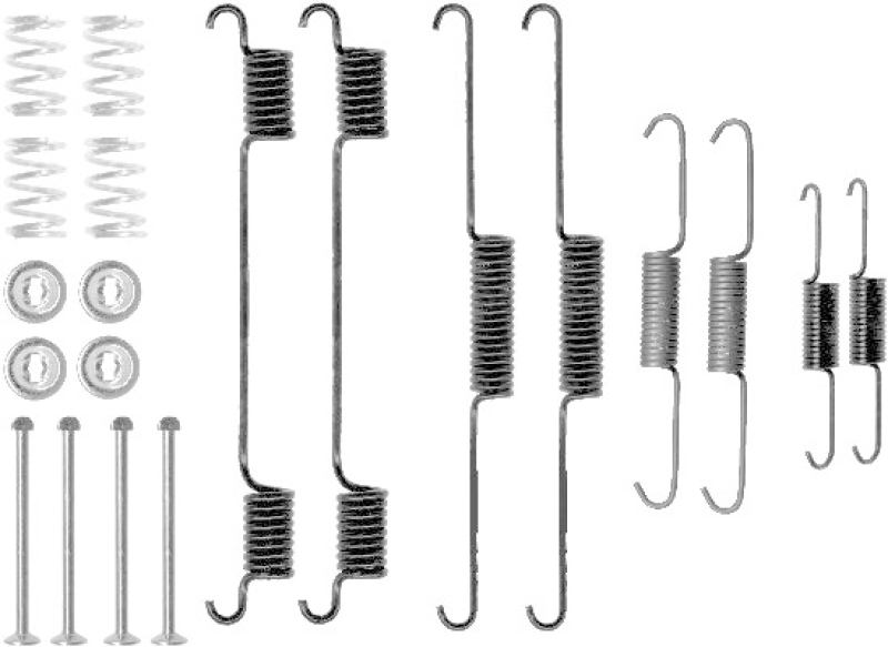 HELLA Zubehörsatz Bremsbacken Trommelbremse Montagesatz