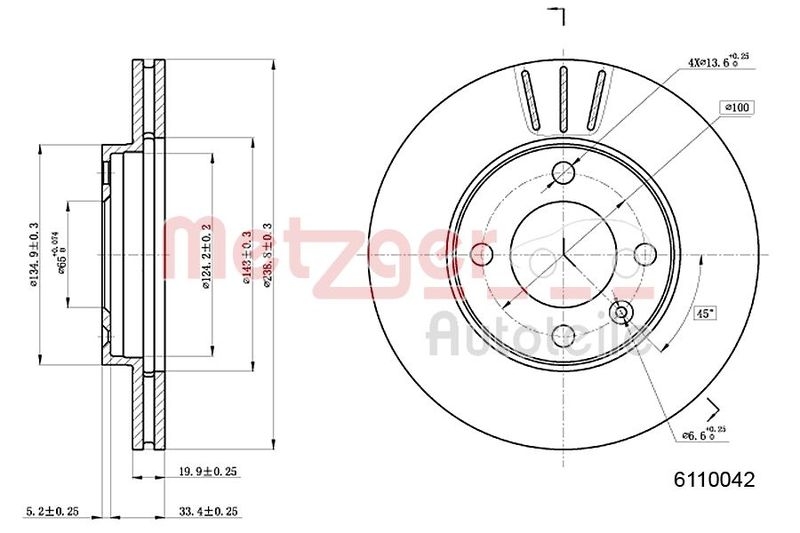 METZGER BREMSSCHEIBEN + METZGER BREMSBELÄGE