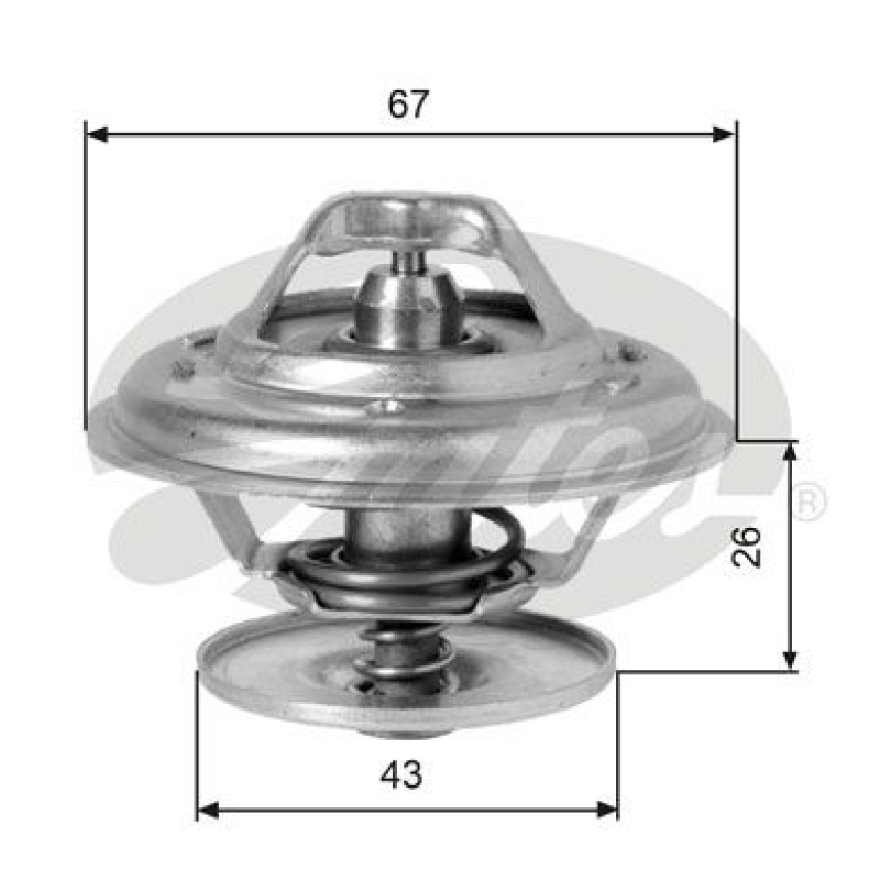 GATES Thermostat für Kühlmittel / Kühlerthermostat